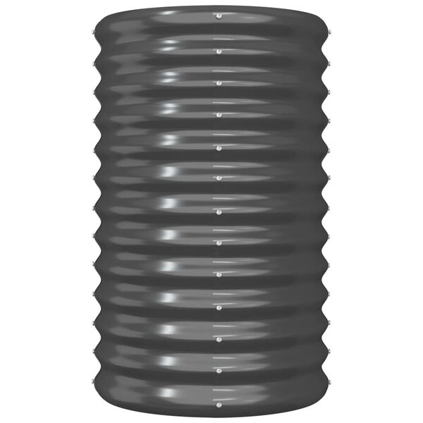 vidaXL Ζαρντινιέρα Ανθρακί 40x40x68 εκ Ατσάλι με Ηλεκτρ. Βαφή Πούδρας