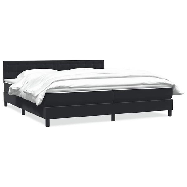 vidaXL &Kappa;&rho;&epsilon;&beta;ά&tau;&iota; Boxspring &mu;&epsilon; &Sigma;&tau;&rho;ώ&mu;&alpha; &Mu;&alpha;ύ&rho;&omicron; 200x210 &epsilon;&kappa;. &Beta;&epsilon;&lambda;&omicron;ύ&delta;&iota;&nu;&omicron;