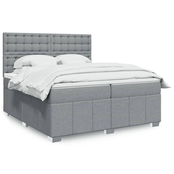 vidaXL &Kappa;&rho;&epsilon;&beta;ά&tau;&iota; Boxspring &mu;&epsilon; &Sigma;&tau;&rho;ώ&mu;&alpha; &Alpha;&nu;&omicron;&iota;&chi;&tau;ό &Gamma;&kappa;&rho;&iota; 200x200 &epsilon;&kappa;. &Upsilon;&phi;&alpha;&sigma;&mu;ά&tau;&iota;&nu;&omicron;