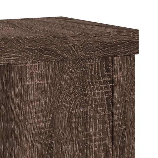 vidaXL Βάσεις Φυτών 2 Τεμ. Καφέ Δρυς 15x15x20 εκ. Επεξεργασμένο Ξύλο