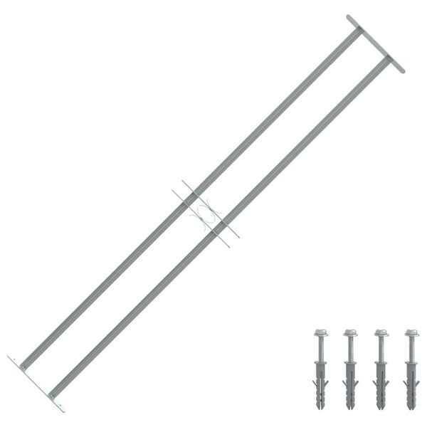 Κάγκελα Παραθύρων Ασφαλείας Ρυθμιζόμενα με 2 Μπάρες 1000-1500 χιλ.