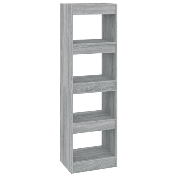 vidaXL Βιβλιοθήκη/Διαχωριστικό Χώρου Γκρι Sonoma 40x30x135 εκ.