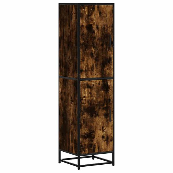 vidaXL Highboard Καπνιστή δρυς Κατασκευασμένο ξύλο και μέταλλο