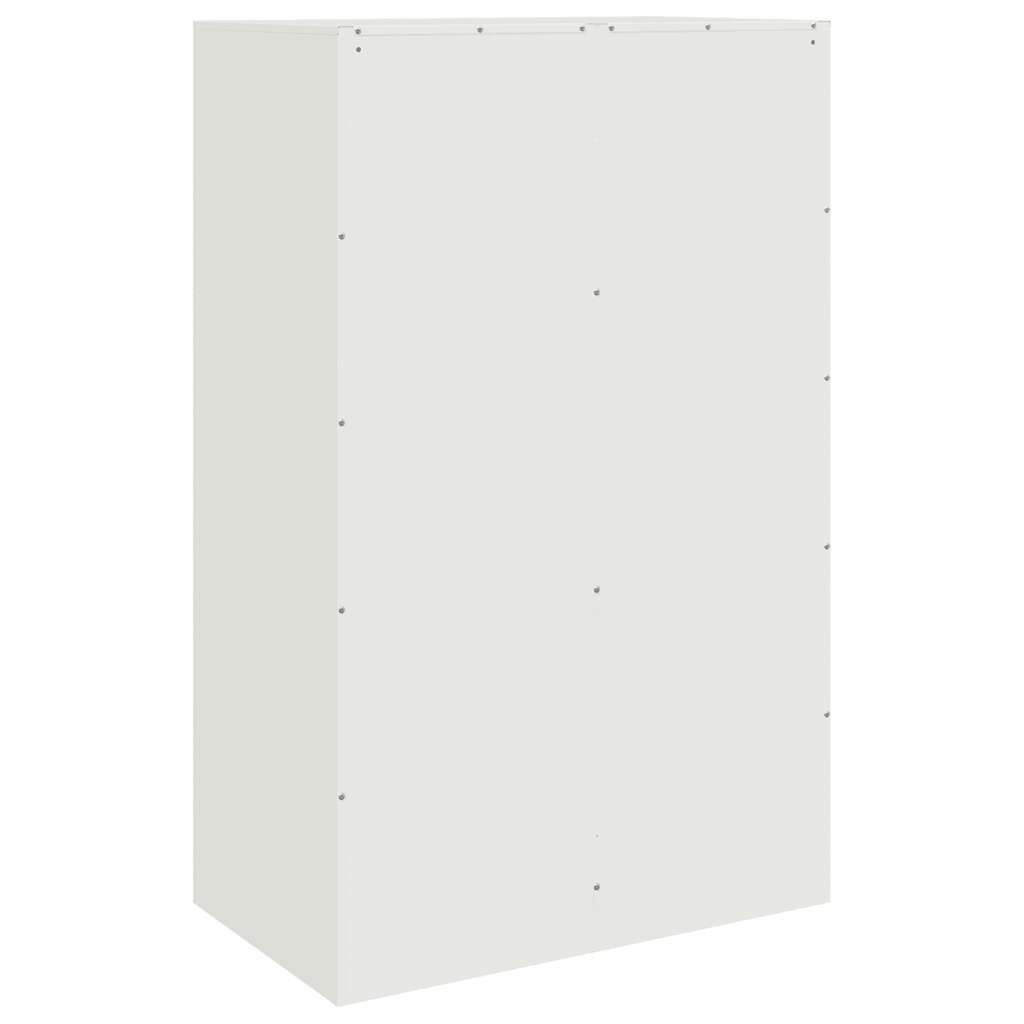 vidaXL Μπουφές Λευκός 67x39x107 εκ. από Ατσάλι