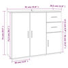 vidaXL Ντουλάπι Γκρι Sonoma 91x29,5x75 εκ. από Επεξεργασμένο Ξύλο