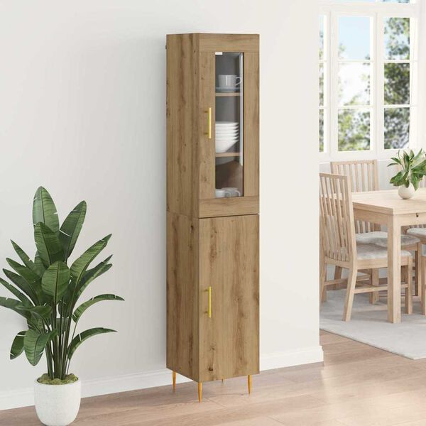 vidaXL Highboard 2 pcs Artisan Oak &Epsilon;&pi;&epsilon;&xi;&epsilon;&rho;&gamma;&alpha;&sigma;&mu;έ&nu;&omicron; &xi;ύ&lambda;&omicron;
