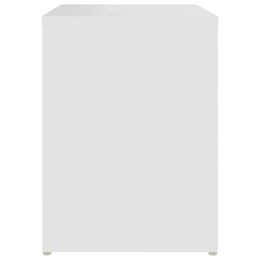 vidaXL Κομοδίνο Λευκό 40 x 30 x 40 εκ. από Επεξ. Ξύλο