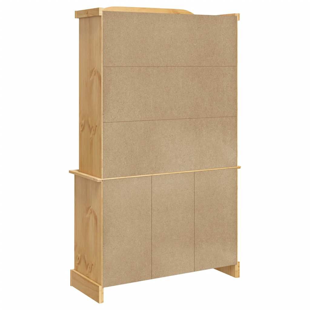 vidaXL Βιτρίνα Corona Καφέ 112x43x196εκ. Μασίφ Ξύλο Μεξικάνικου Πεύκου