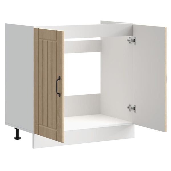 vidaXL Ντουλάπι βάσης νεροχύτη "Lucca" Sonoma Oak Engineered Wood