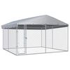 vidaXL Κλουβί Σκύλου Εξωτερικού Χώρου 382 x 382 x 225 εκ. με Στέγαστρο