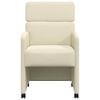 vidaXL Καρέκλες φαγητού 2 pcs Κρεμ 58 x 65 x 98 εκ. Τεχνητό δέρμα