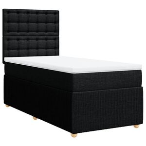 vidaXL &Kappa;&rho;&epsilon;&beta;ά&tau;&iota; Boxspring &mu;&epsilon; &Sigma;&tau;&rho;ώ&mu;&alpha; &Mu;&alpha;ύ&rho;&omicron; 100 x 200 &epsilon;&kappa;. &Upsilon;&phi;&alpha;&sigma;&mu;ά&tau;&iota;&nu;&omicron;