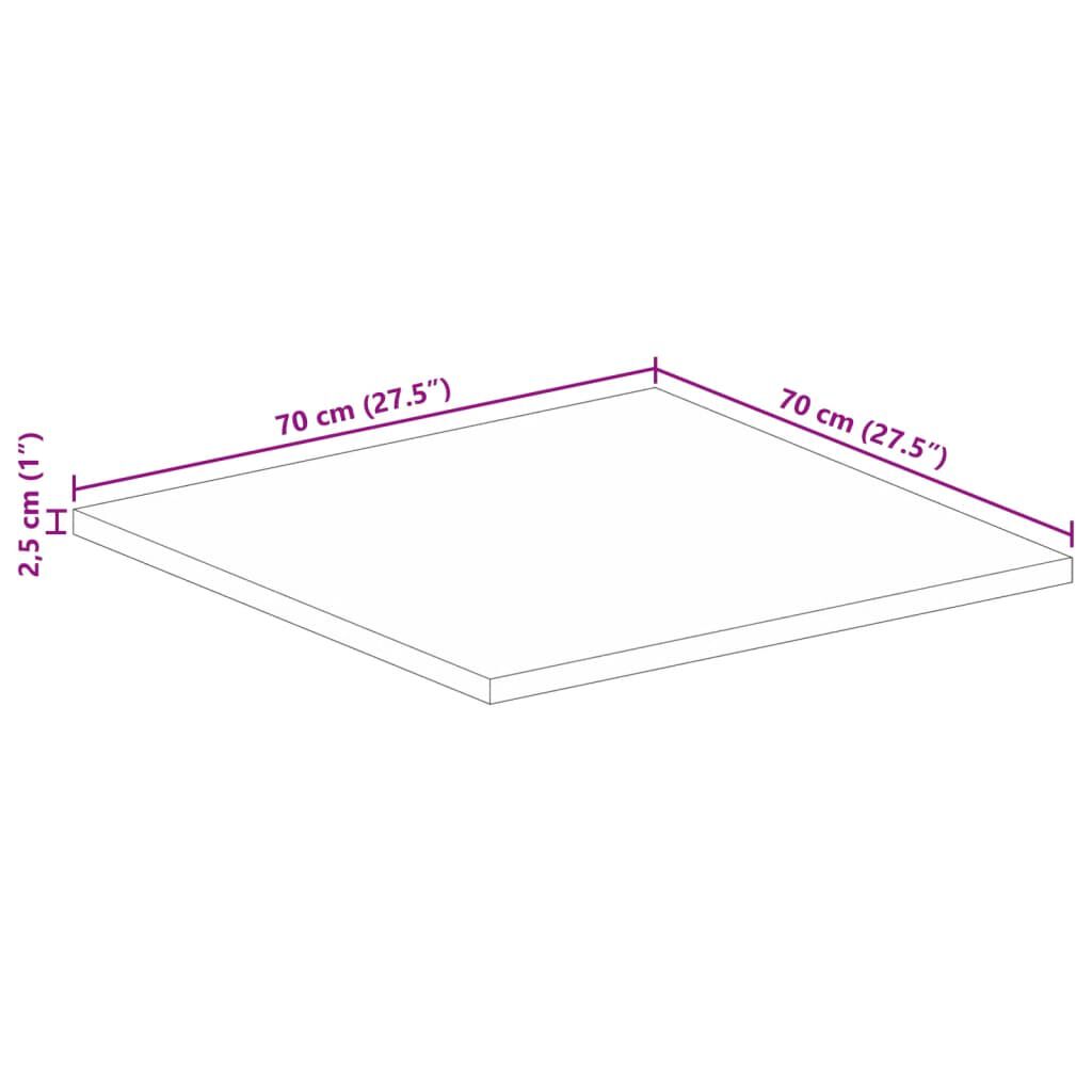 vidaXL Επιφάνεια Τραπεζιού Τετράγωνη 70x70x2,5 εκ. Μασίφ Ξύλο Ακακίας