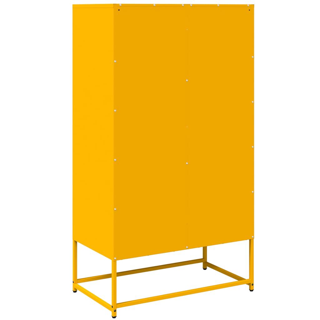 vidaXL Highboard Μουστάρδα κίτρινη 68x39x123 cm Χάλυβας
