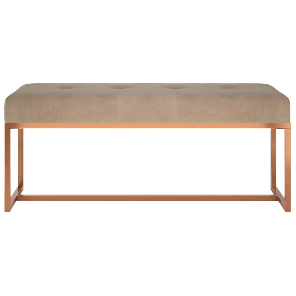 vidaXL Πάγκος Μπεζ 110x36x45 εκ. Βελούδινος