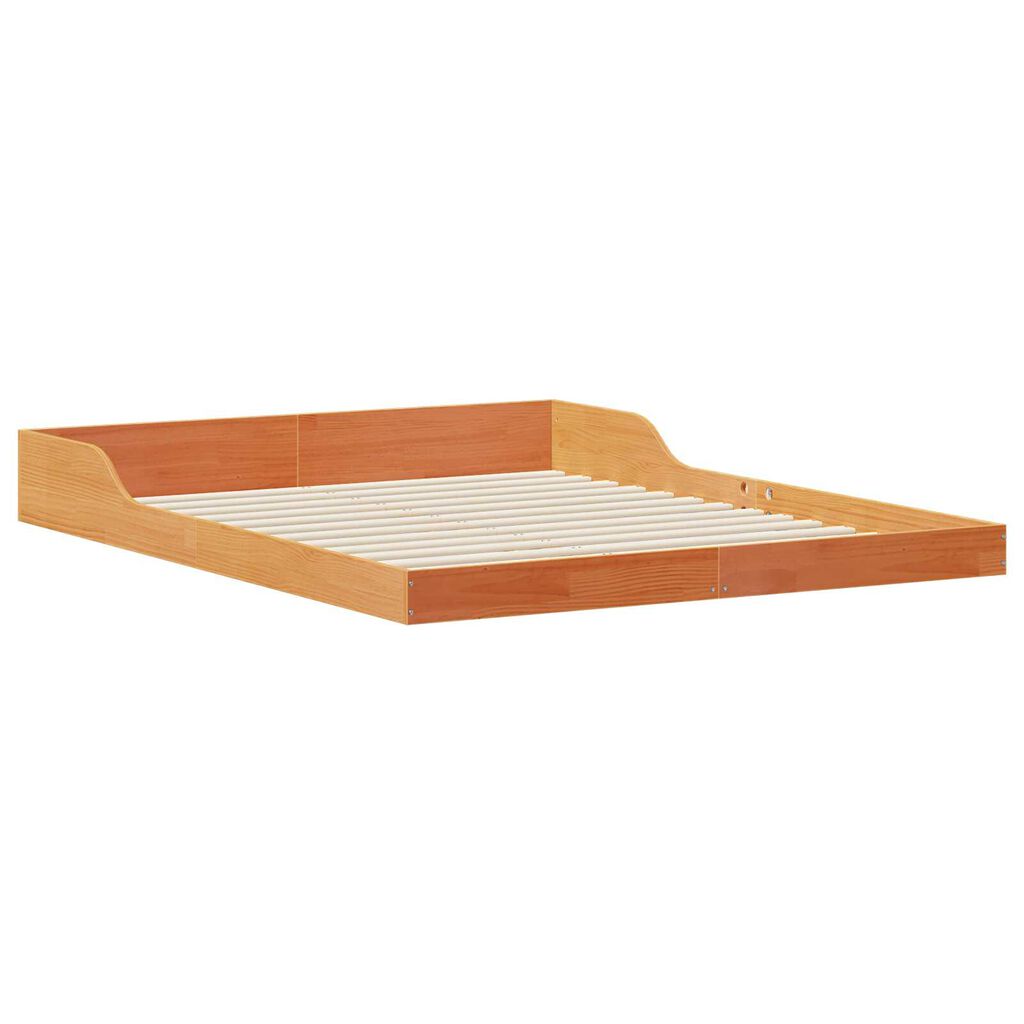 vidaXL Σκελετός Κρεβατιού Καφέ κεριού 160 x 220 cm Μασίφ ξύλο πεύκου