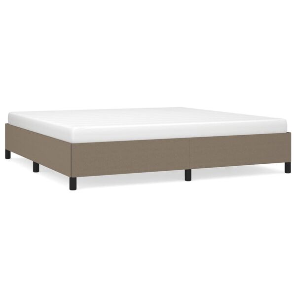 vidaXL Σκελετός Κρεβατιού Χωρίς Στρώμα Taupe 200x200 εκ.Υφασμάτινο
