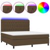 vidaXL &Kappa;&rho;&epsilon;&beta;ά&tau;&iota; Boxspring &mu;&epsilon; &Sigma;&tau;&rho;ώ&mu;&alpha; & LED &Sigma;&kappa;.&Kappa;&alpha;&phi;έ 160x200&epsilon;&kappa;. &Upsilon;&phi;&alpha;&sigma;&mu;ά&tau;&iota;&nu;&omicron;