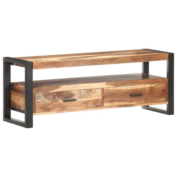 vidaXL Έπιπλο Τηλεόρασης 120x35x45 εκ Μασίφ Ξύλο με Φινίρισμα Sheesham