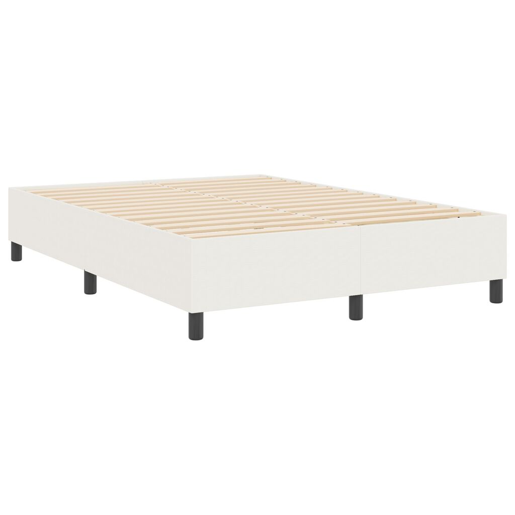 vidaXL Κρεβάτι με ελατήρια Κρεμ 160x200 εκ. από ύφασμα καρδουμελ