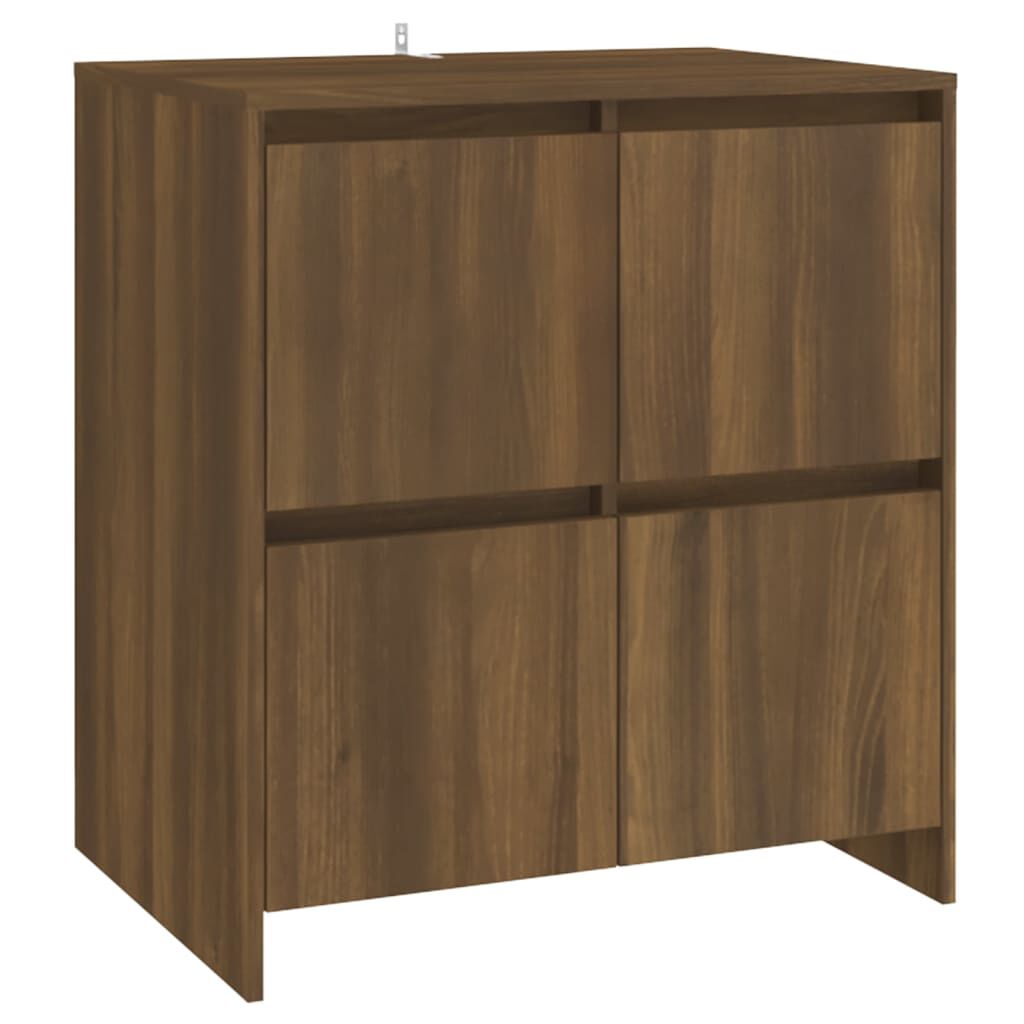 vidaXL Ντουλάπια 2 τεμ. Καφέ Δρυς 70 x 41 x 75 εκ. από Επεξ. Ξύλο