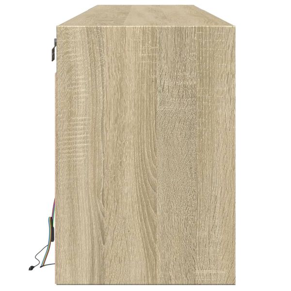 vidaXL Έπιπλο Τοίχου Τηλεόρασης με LED Sonoma Δρυς 180x31x45 εκ.