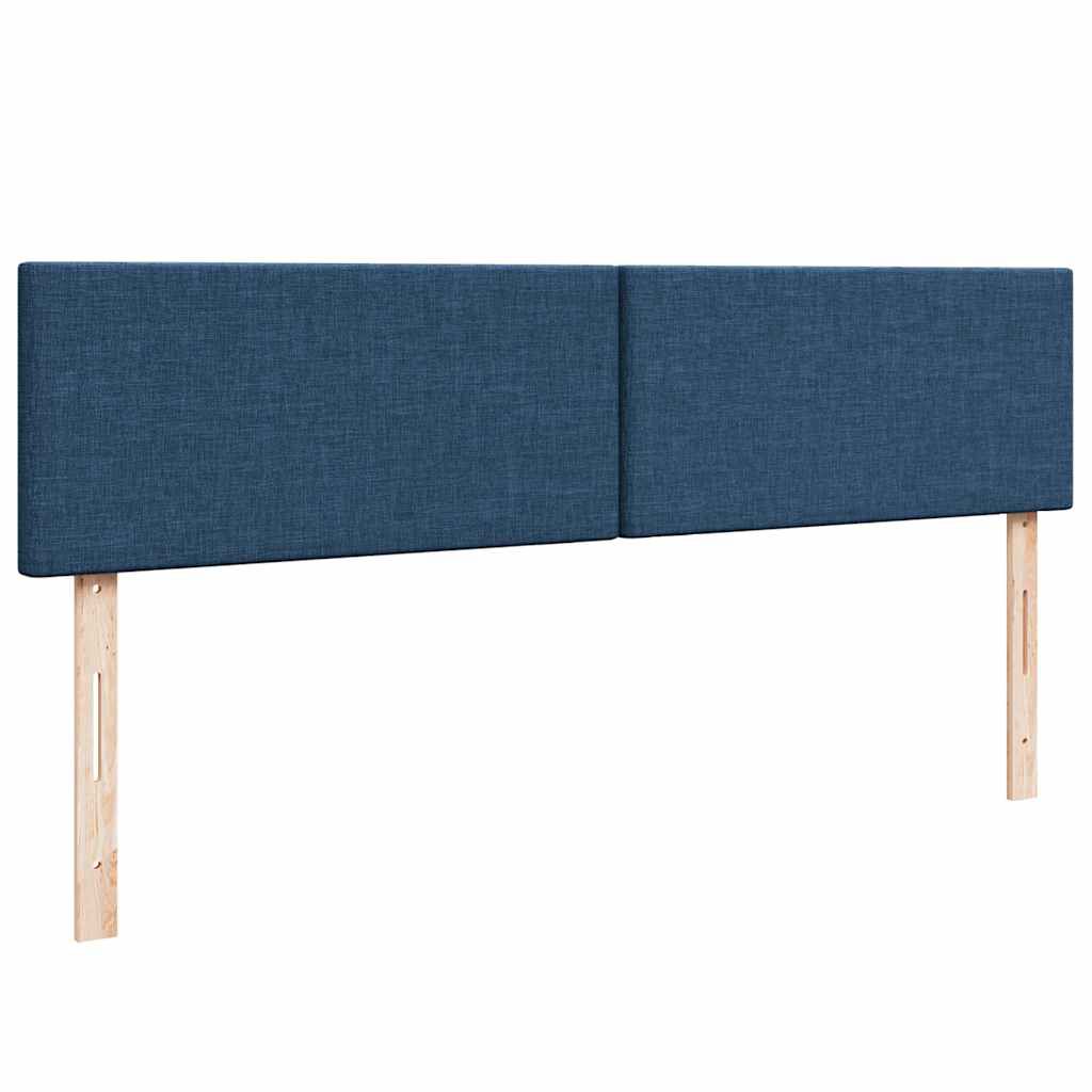 vidaXL Οθωμανικό κρεβάτι με στρώματα μπλε 180x200cm ύφασμα