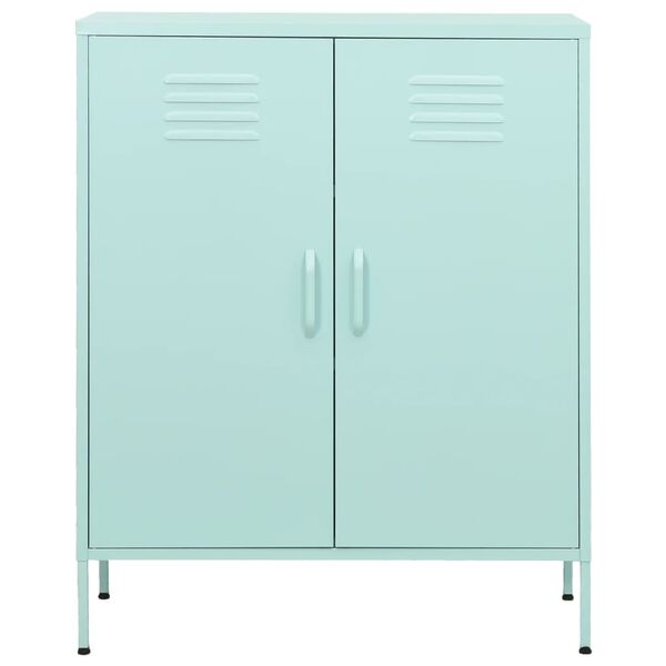 vidaXL Ντουλάπι Αποθήκευσης Χρώμα Μέντα 80 x 35 x 101,5 εκ. Ατσάλινο