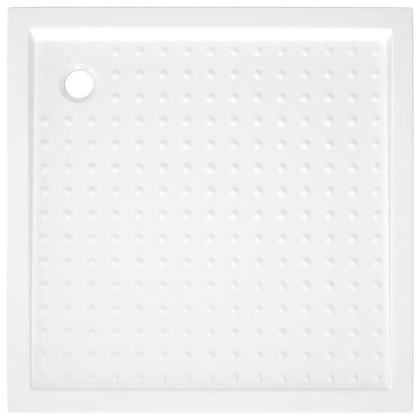vidaXL Βάση Ντουζιέρας με Σχέδιο Τάπας Λευκή 80 x 80 x 4 εκ. από ABS