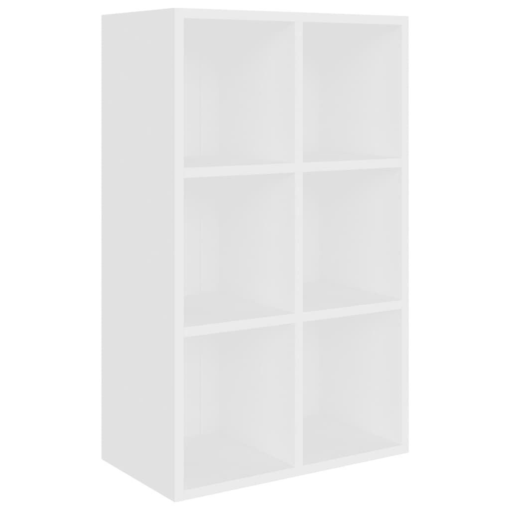 vidaXL Ραφιέρα / Βιβλιοθήκη Λευκό 66x30x98 εκ. από Επεξεργασμένο Ξύλο