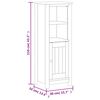 vidaXL Ντουλάπι Μπάνιου BERG Λευκό 40 x 34 x 110 εκ. Μασίφ Ξύλο Πεύκου