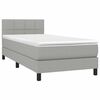 vidaXL &Kappa;&rho;&epsilon;&beta;ά&tau;&iota; Boxspring &mu;&epsilon; &Sigma;&tau;&rho;ώ&mu;&alpha; & LED &Alpha;&nu;.&Gamma;&kappa;&rho;&iota; 90x190 &epsilon;&kappa;. &Upsilon;&phi;&alpha;&sigma;&mu;ά&tau;&iota;&nu;&omicron;
