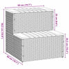 vidaXL Βήμα υδρομασάζ Μπεζ 50x50x50,5εκ. Συνθετικό Ρατάν/Μασίφ Ακακίας