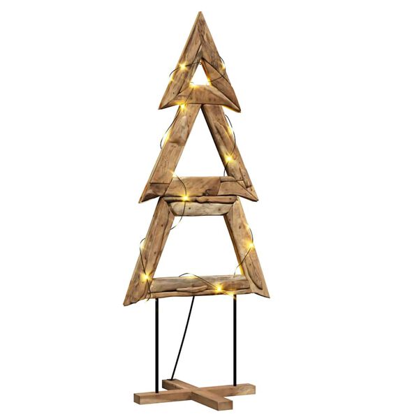 vidaXL Χριστουγεννιάτικο Δέντρο με βάση Καφέ 180 cm Μασίφ ξύλο teak