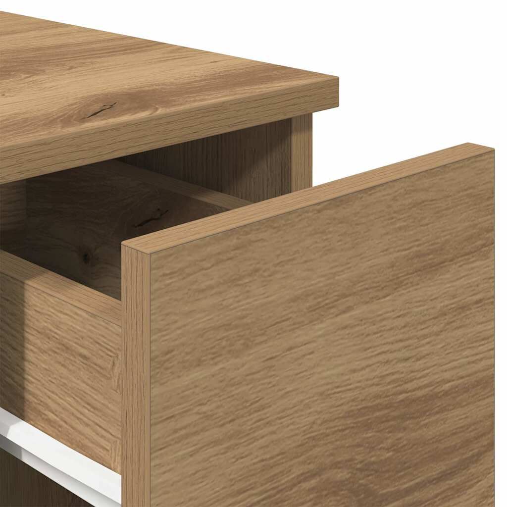 vidaXL Κομοδίνο με συρτάρι Αρτισιανή Δρυς 20x36x60 εκ.
