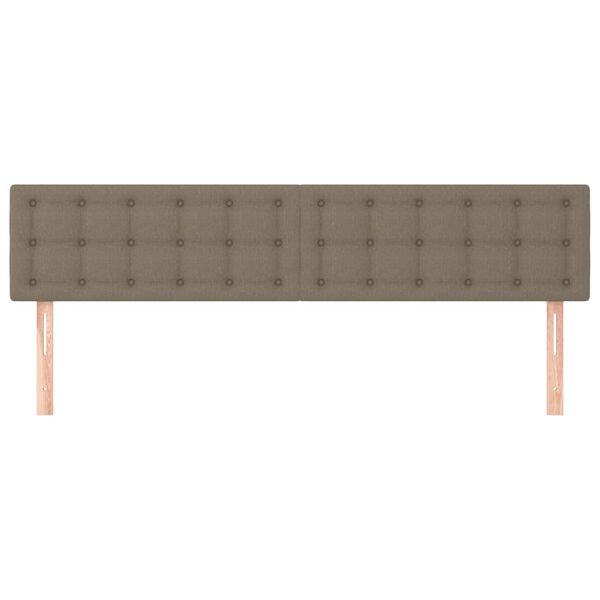 vidaXL Κεφαλάρια Κρεβατιού 2 τεμ. Taupe 80 x 5 x 78/88 εκ. Υφασμάτινο