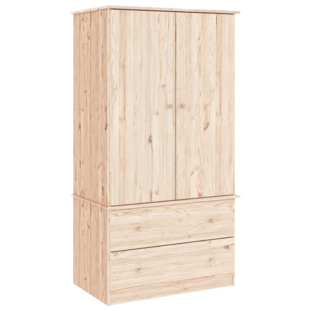 vidaXL Ντουλάπα ALTA 90 x 55 x 170 εκ. από Μασίφ Ξύλο Πεύκου