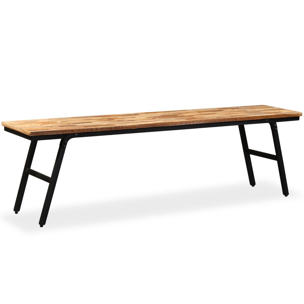 vidaXL Πάγκος 160 x 35 x 45 εκ. από Ανακυκλωμένο Ξύλο Teak και Ατσάλι