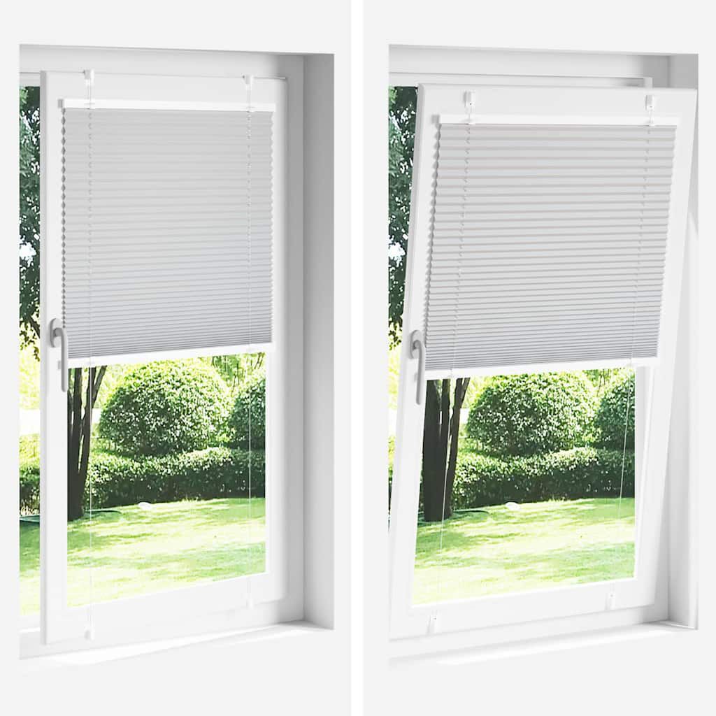 vidaXL Πλισέ περσίδα Λευκό 75x100 cm Πλάτος υφάσματος 74,4 cm