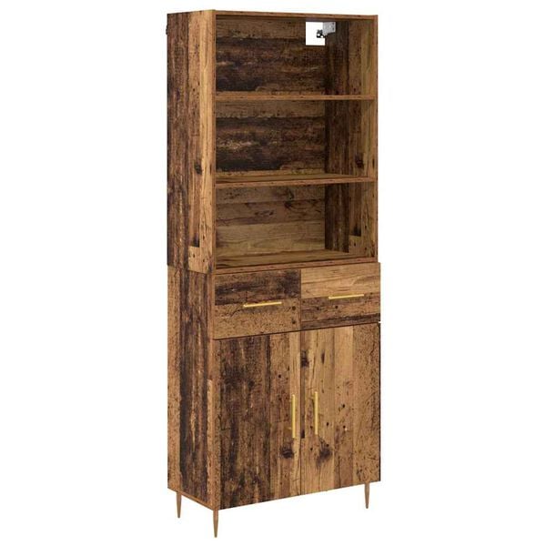 vidaXL Highboard &Pi;&alpha;&lambda;&iota;ό &xi;ύ&lambda;&omicron; 69,5 x 34 x 180 &epsilon;&kappa;. &Epsilon;&pi;&epsilon;&xi;&epsilon;&rho;&gamma;&alpha;&sigma;&mu;έ&nu;&omicron; &xi;ύ&lambda;&omicron;