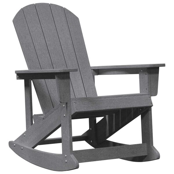 vidaXL Καρέκλα Rocking Adirondack Ανοιχτό γκρι 73.5x92x90 εκ. HDPE