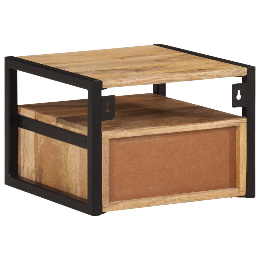 vidaXL Κομοδίνο Επιτοίχιο με Αποθ. Χώρο 35x35x25εκ. Μασίφ Ξύλο Ακακίας