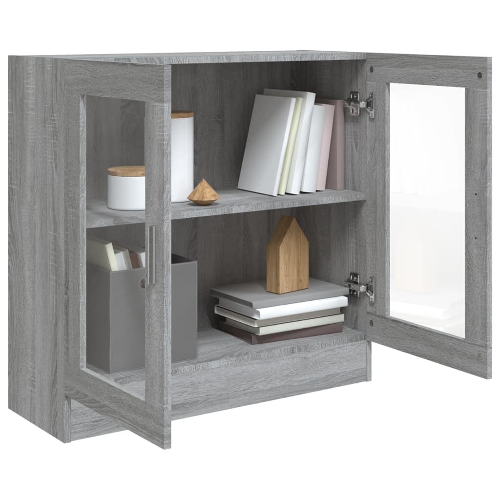 vidaXL Βιτρίνα Γκρι Sonoma 82,5x30,5x80εκ. από Επεξεργασμένο Ξύλο