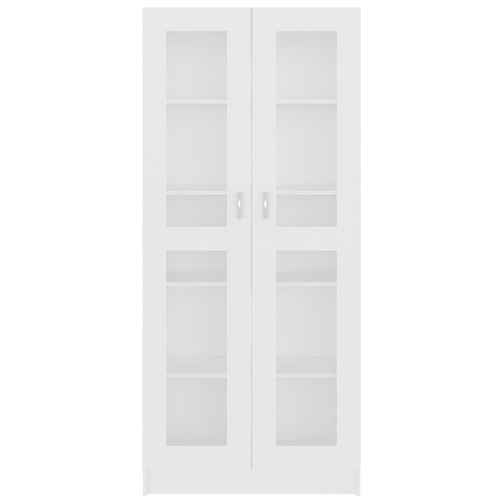 vidaXL Βιτρίνα Λευκή 82,5 x 30,5 x 185,5 εκ. Επεξ. Ξύλο