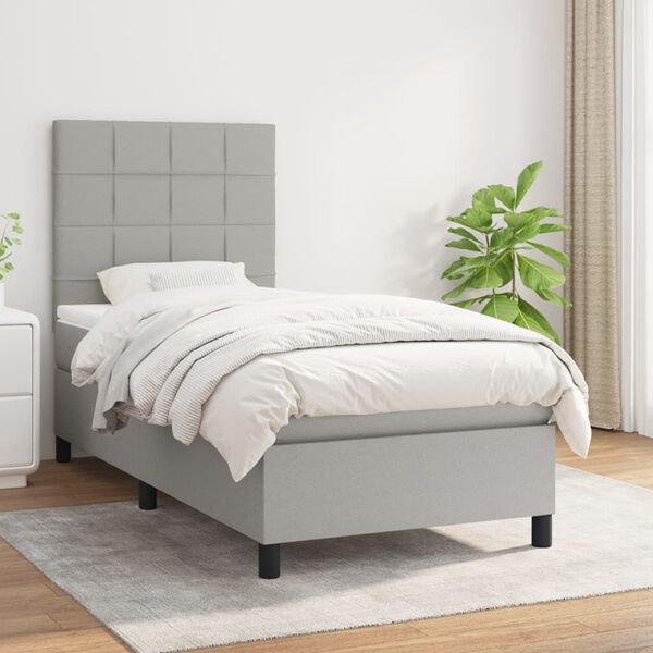 vidaXL &Kappa;&rho;&epsilon;&beta;ά&tau;&iota; Boxspring &mu;&epsilon; &Sigma;&tau;&rho;ώ&mu;&alpha; &Alpha;&nu;&omicron;&iota;&chi;&tau;ό &Gamma;&kappa;&rho;&iota; 90x200 &epsilon;&kappa;. &Upsilon;&phi;&alpha;&sigma;&mu;ά&tau;&iota;&nu;&omicron;