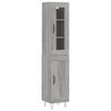 vidaXL Μπουφές Sonoma Γκρι 34,5 x 34 x 180 εκ. από Επεξεργασμένο Ξύλο