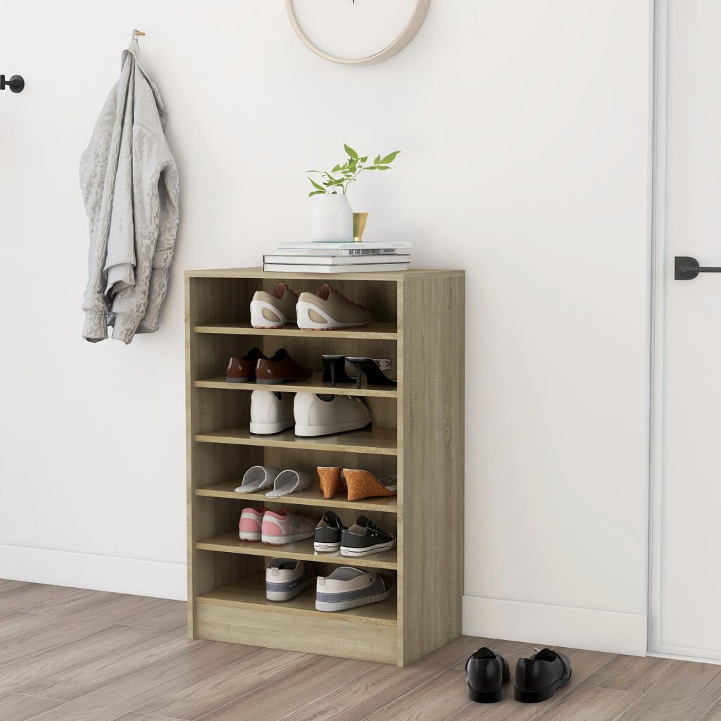 vidaXL Παπουτσοθήκη Sonoma Δρυς 60 x 35 x 92 εκ. από Επεξ. Ξύλο