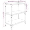 vidaXL Βιβλιοθήκη Sonoma Δρυς 60x33x70,5 εκ. Επεξεργ. Ξύλο & Ατσάλι