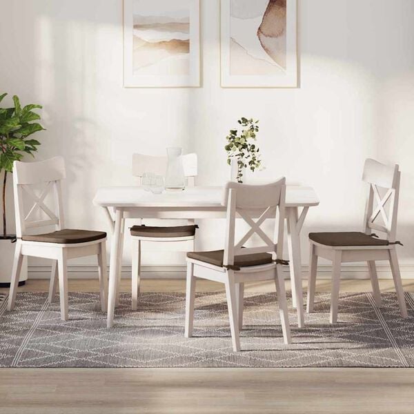 vidaXL Μαξιλάρια καθισμάτων 4 pcs Καφέ 40 x 40 x 3 cm ύφασμα