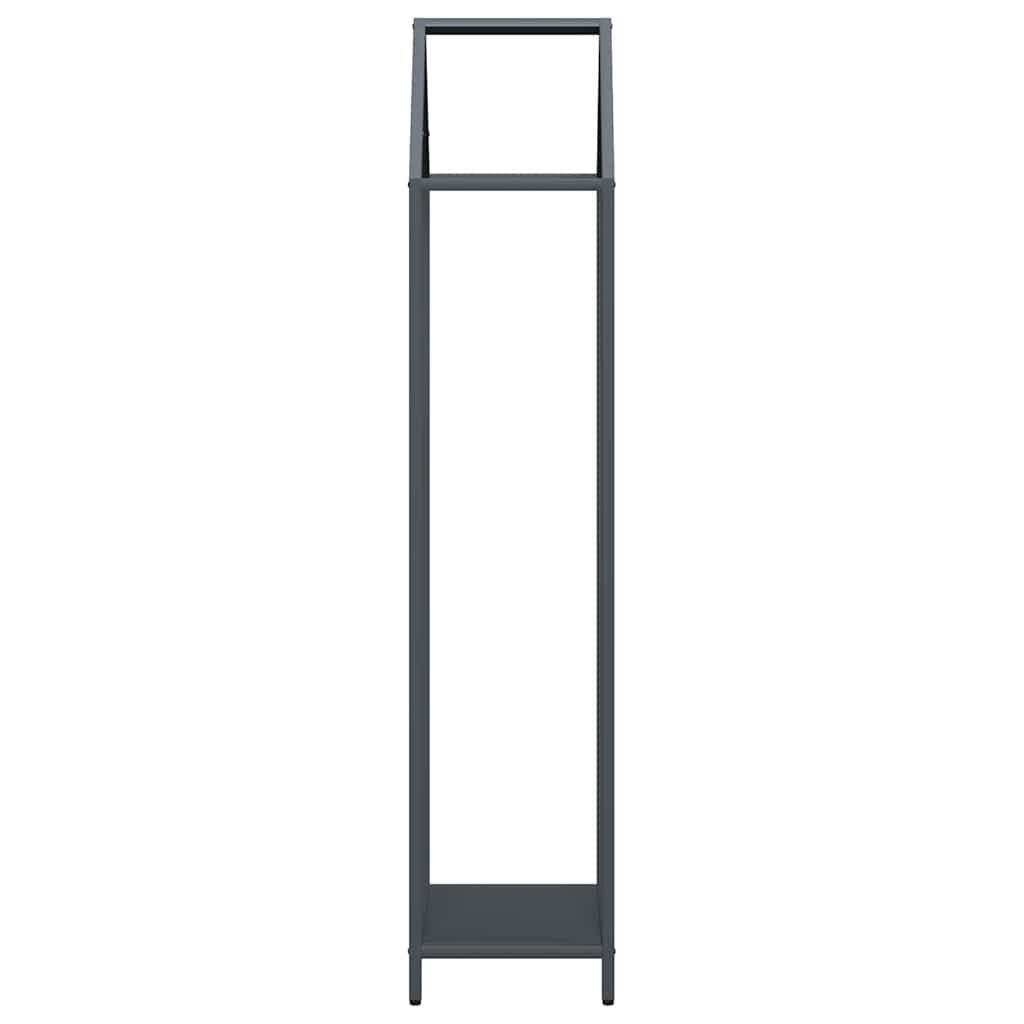 vidaXL Ράφι για καυσόξυλα Ανθρακί 40x25x120 cm Ατσάλι ψυχρής έλασης